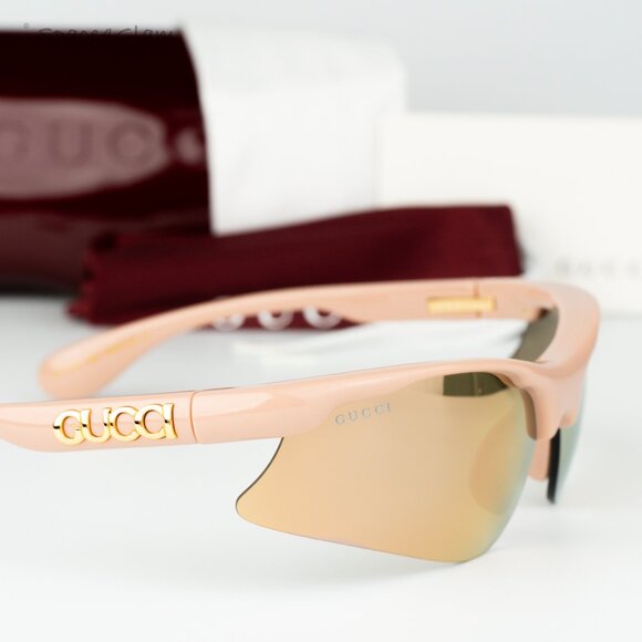 Gucci Women Sunglasses Pink Mirror Mask GG1774S 004 BRAND NEW